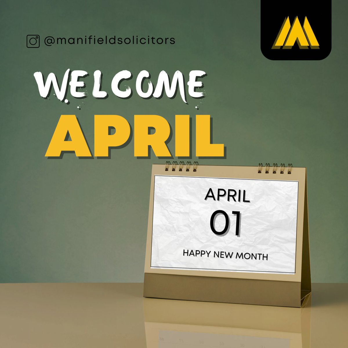 Happy New Month! As April blooms with new opportunities, Manifield Solicitors wishes you a month filled with success, growth, and legal victories. Let's continue to strive for justice and excellence together.

#HappyNewMonth #AprilWishes #ManifieldSolicitors #LegalExcellence