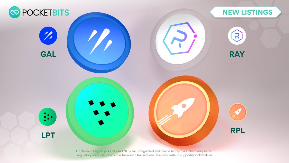 AMM liquidity to yield farming, Credential data network to live streaming services, PocketBits has it all.
Buy $RPL, $LPT, $GAL, $RAY and many other groundbreaking tokens today!

#rocketpool #galxe #newcoins #coinlisting