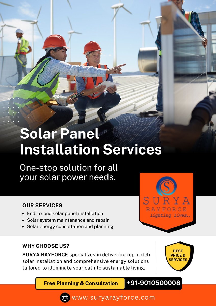 HarshBa46793038's tweet image. Are you wondering about #installingsolarpanels on your roof? Call the #SuryaRayforce to #installsolarpanels. We are qualified professional #solartechnicians who have the certification to do so and work with high-quality #solarpanels.

suryarayforce.com