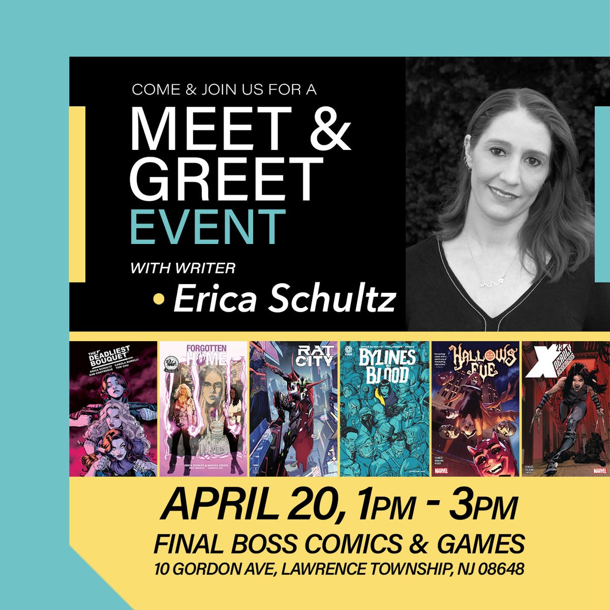 Next week, #RatCity by @zecarlosart and I will grace the shelves of your LCS! I'll be signing at some shops in NJ. Come on by!