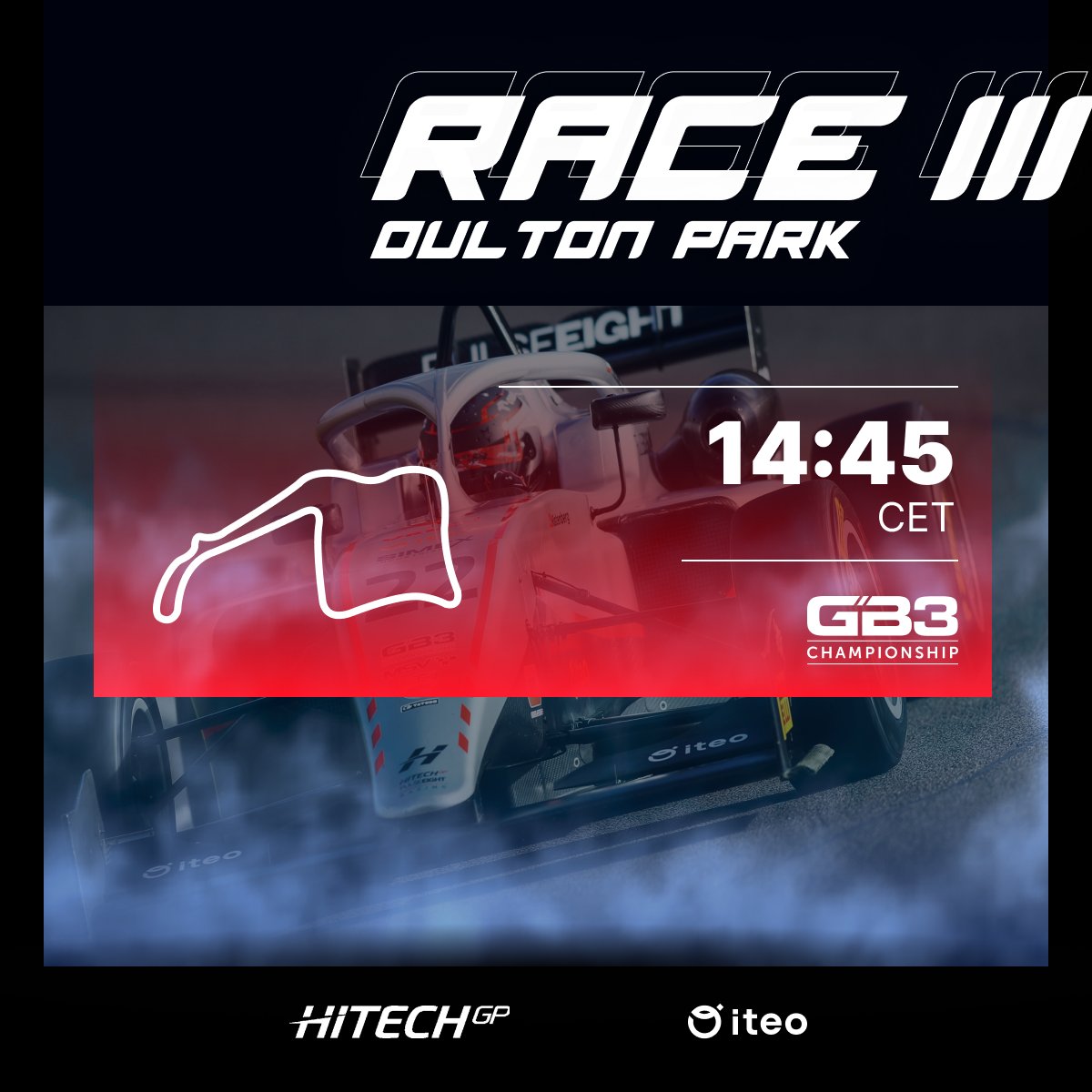 I will start from 7th place to the last race of this weekend. It's a shame what happened this morning but I will focus on improving in the next one. Keep fingers crossed! 📺 youtube.com/live/W6TuGaNSg… @iteo_apps @HitechGP @GB3Championship #GB3 #viaF1