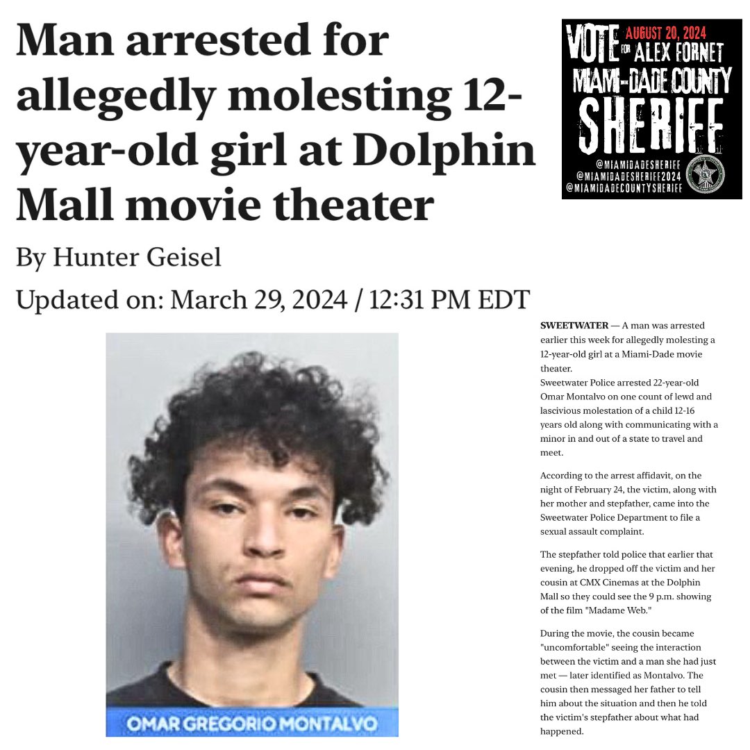 cbsnews.com/amp/miami/news… #PREDATORSMIAMI #CHILDPREDATOR #PREDATORMIAMIDADE #REPEATOFFENDERS  #MIAMIMOSTWANTED #BADGUYS #DOLPHINMALL #MOVIETHEATRE #LURINGKIDS #INTERNETCRIME #CYBERCRIMEMIAMI #WATCHYOURKIDS #MIAMI #MIAMIDADE #MIAMIDADECOUNTY #CRIME #NEWSHERIFFINTOWN #SHERIFFMIAMI