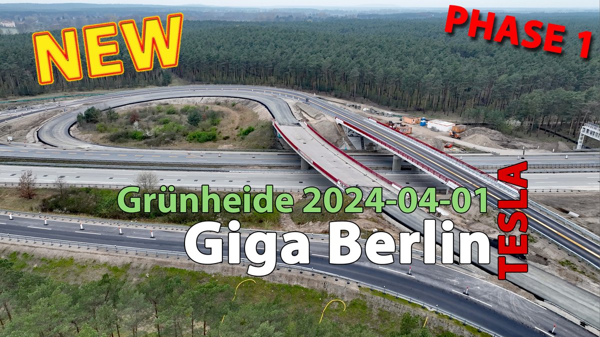 😎👉Tesla Giga Berlin Update #198 - PHASE 1 🚨 NEW drone video online! 2024-04-01 youtube.com/watch?v=DIMB91… @elonmusk #tesla #GigaBerlin #gigafactory #gf4