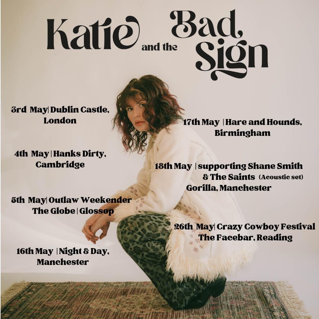 Ok folks , this is a an announcement of some upcoming opportunities for you to truly enrich your lives. It’s not costly at all and all you have to do is buy a ticket and go and see the one and only Katie and the Bad Sign ‘live’ Get your tickets here linktr.ee/katieandthebad…