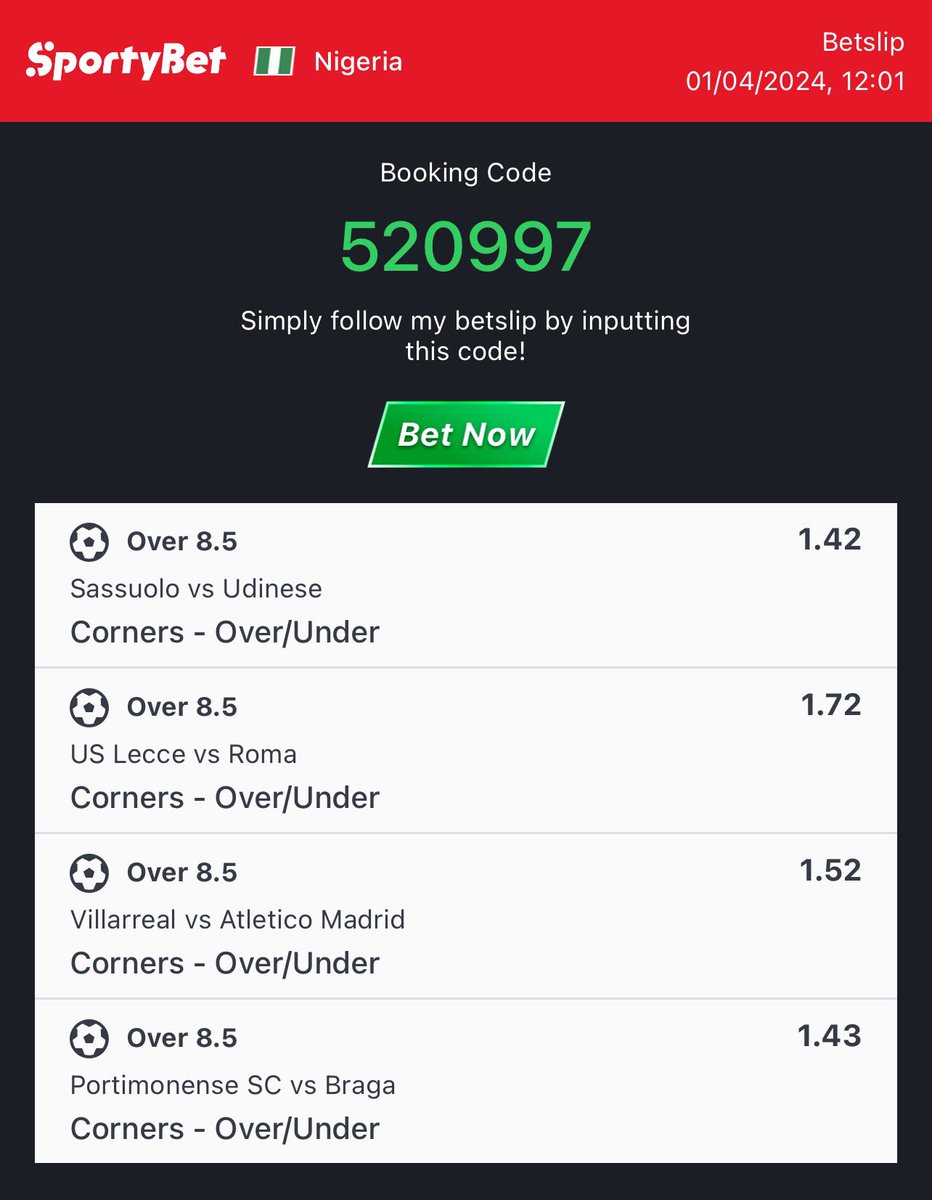 fdo_tips's tweet image. Todays free football predictions 
5.31 odds with 90% winning chances 

SportyBet Code: 520997

Follow us, Like and Retweet to get correct score free and more free games.
Good Luck 🍀