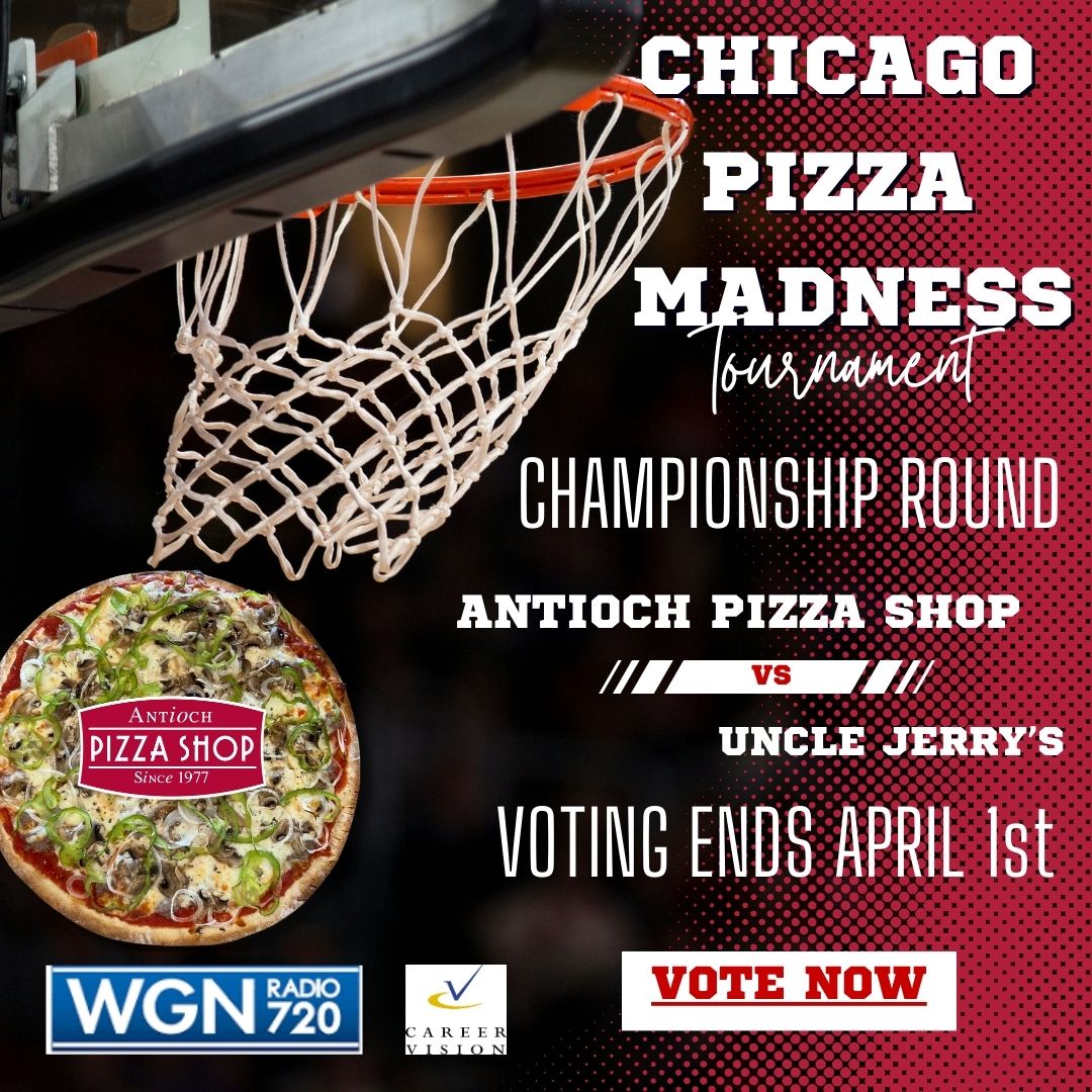 It's Showtime!!!  🍕 Vote for the 2024 Champion at trib.al/VgGJ8WU
We're thrilled to announce that we've made it to the Championship of the Chicago Pizza Madness Tournament!  #PizzaMadness #ChicagoPizza #ChampionshipBound #VoteNow #antiochpizzashop