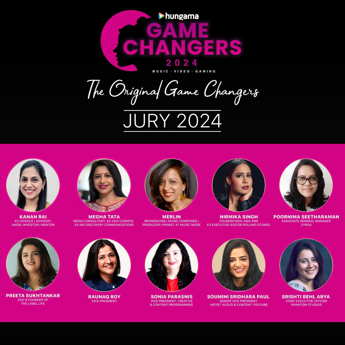 Here are the esteemed members of the jury for the 3rd edition of #WomenGameChangers Stay tuned for the announcement of the Women Game Changers 2024. Exciting updates soon ⏳ @KananRai @mtata0503 @nirmika @poornimaseetharaman @ssp10feb @shrishtiarya @MerlinMusic @raunaqroy