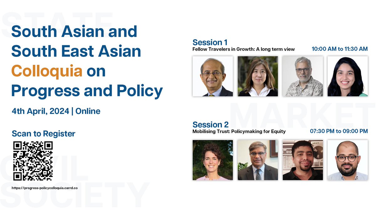Join us in 3 days for an online ASIA Policy and Progress Colloquia! Register and Meet the  esteemed guests from the field by scanning the QR code. #ASIAEvents #Policy #Progress