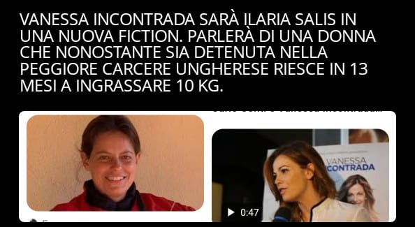 #IlariaSalis #VanessaIncontrada