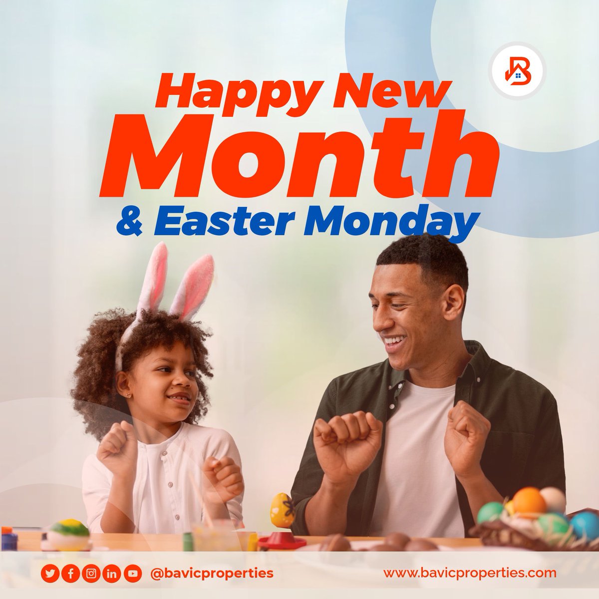 Happy April and Easter wishes from us at Bavic Properties! May this season bring you joy, renewal, and beautiful new beginnings in your home and life. 🏡✨ #april #easter