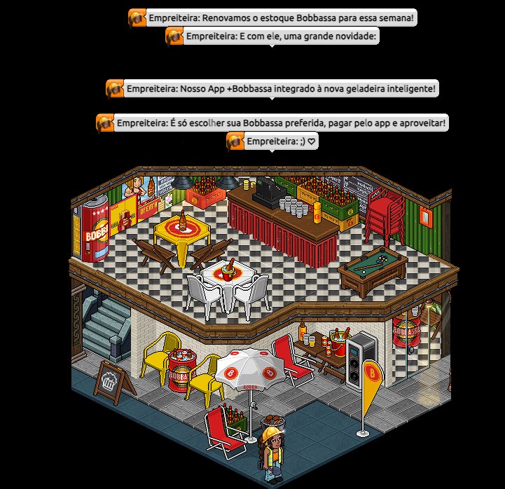 Empreiteirablet's tweet image. Obrigada @HabSeawood @BobbassaSW    , nossa diversão está garantida com essa super geladeira! #BobbaComModeração #Sintaoclima 

habblet.city/room/6216334