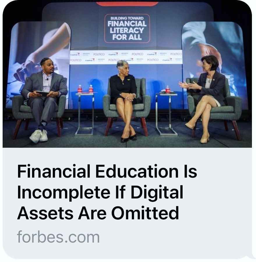 It’s #FinancialLiteracyMonth My new @ForbesCrypto article focuses on digital assets in financial education. I highlight Financial Literacy & Wealth Creation Caucus Co-Chairs @RepBeatty & @RepYoungKim | FLEC, @USTreasury | @hedera Education Series Read: bit.ly/3xi1a3j