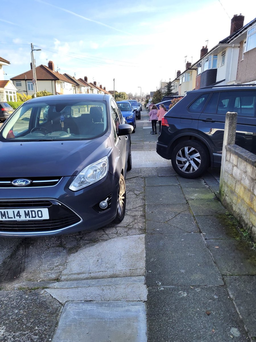 Day in day out motorists driving up and down pavements Pitville 31Mar2024
