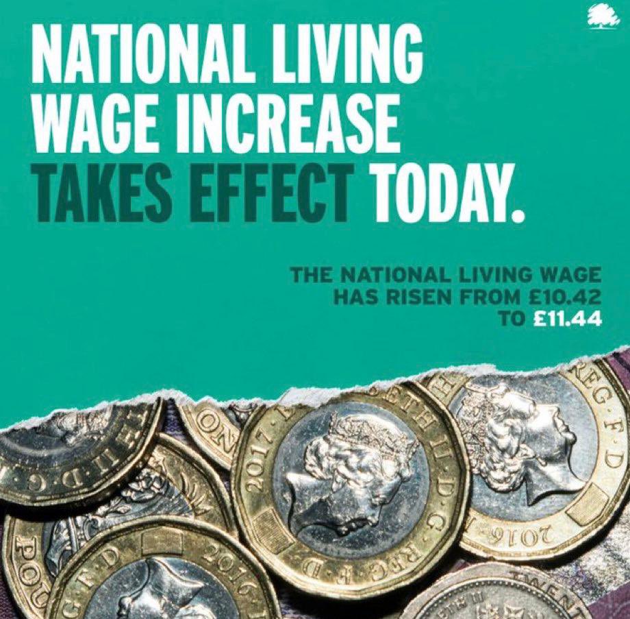 A pay rise to benefit millions of hardworking people across the UK. Personally delighted the pledge I made as Chancellor has been fulfilled. It will help so many people.