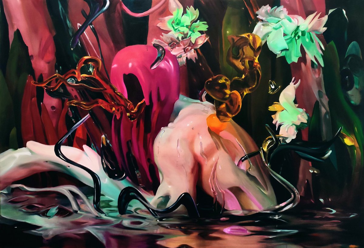 Gm guys! 1st April is my day😅 Just finished this painting, give me your love #ArtistOnTwitter ! 🤗❤‍🔥