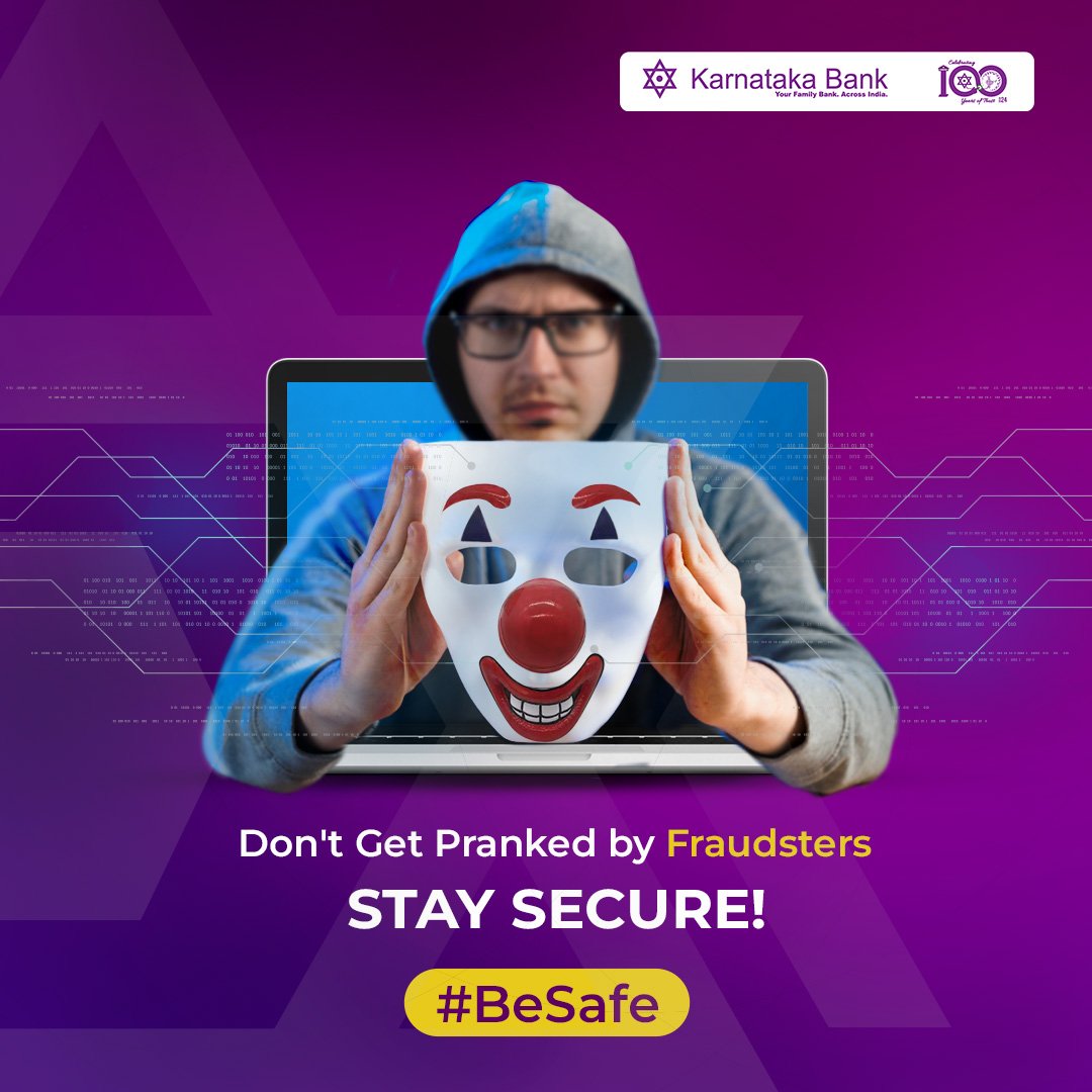 April Fool's Day may bring laughs, but safety is no joke! 
Stay sharp and stay secure.

#karnatakabank #aprilfools #besafe #fraudalert #fraudawareness #bankingfraud #banking #easybanking