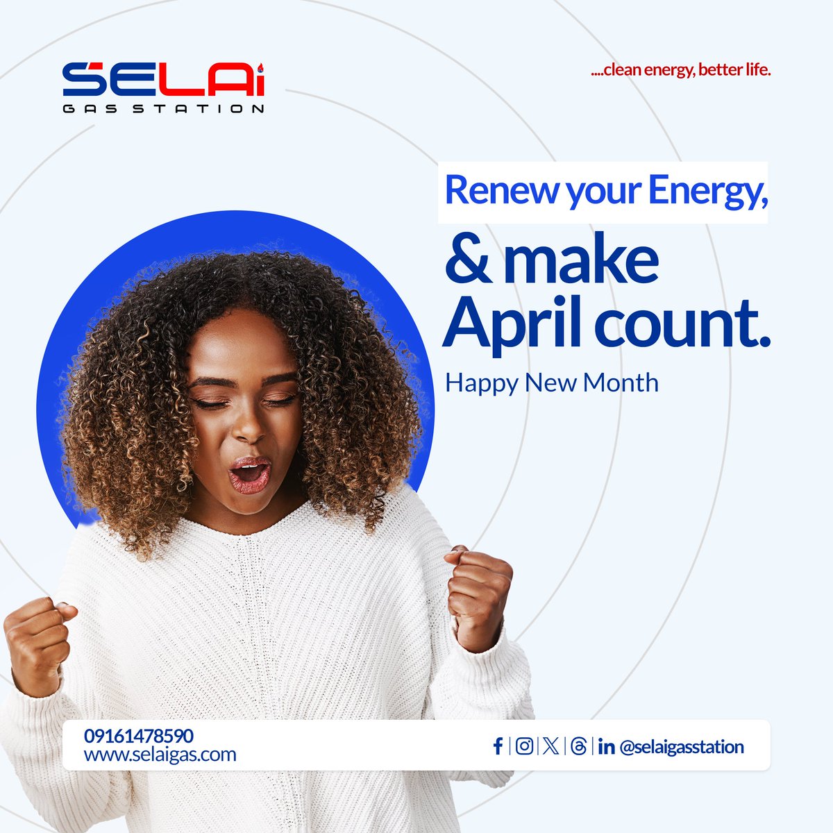 Welcome to April!   

A new quarter has begun, fill it up with better experiences.  

Happy New Month.  

#SelaiGas #SelaiGasStation #QualityGas #PremiumGas #HappyNewMonth