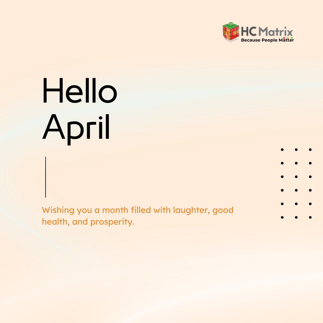 Hello, April! New month, new goals, new beginnings. Let's make it a great one! #HappyNewMonth #AprilVibes #FreshStart