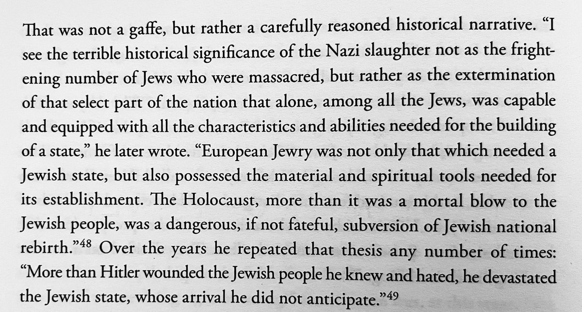 Tom Segev on Ben Gurion's understanding of the 'historical significance' of the Holocaust:
