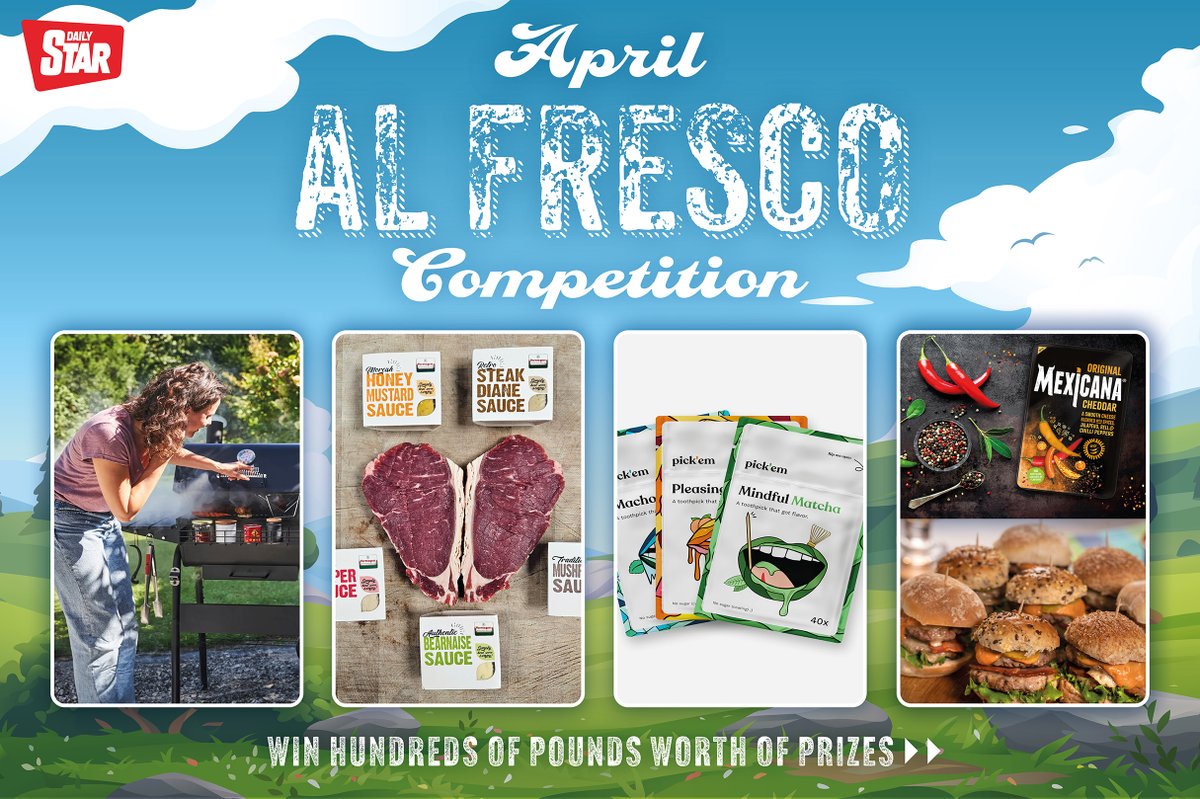 🍔OUR ‘APRIL AL FRESCO’ COMPETITION IS NOW LIVE 🍔

#Win hundreds of pounds worth of prizes in our April #giveaway courtesy of:

pickem.store
charbroil.co.uk
dalesbutchers.co.uk
mexicanacheese.co.uk 
applewoodcheese.co.uk

Ts&amp;Cs and entry details can