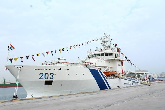 ICGS Samudra Pavak to operate from Coast Guard Jetty at Vadinar