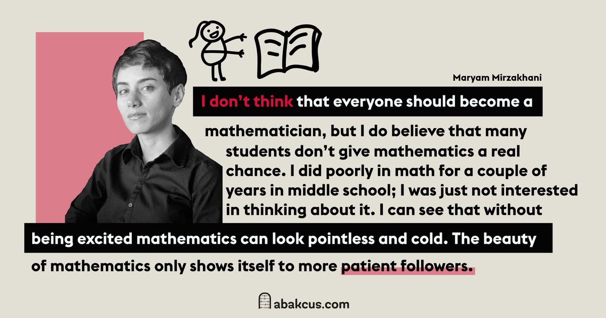 Top1Rating's tweet photo. @PhysInHistory "I don’t think that everyone should become a mathematician, but I do believe that many students don’t give mathematics a real chance. The beauty of mathematics only shows itself to more patient followers." - Maryam Mirzakhani https://t.co/c89MU9ey4a