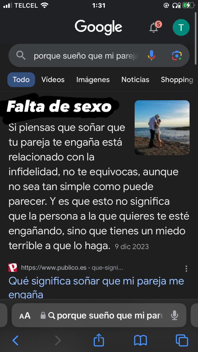 Ahora entiendo por que sueño que me engaña…