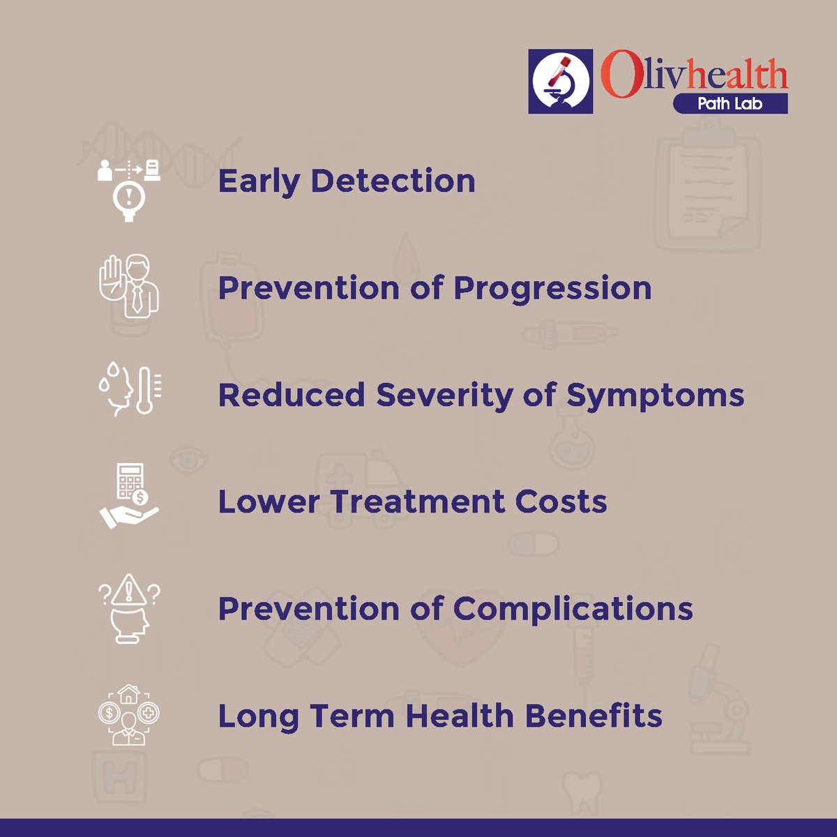 'Taking strides towards healthier lives, one test at a time. Welcome to OlivHealth Path Lab, where precision meets care.'

#olivhealthpathlab #Healthcare #Wellness #diagnostics #TimelyTreatment #pathology
