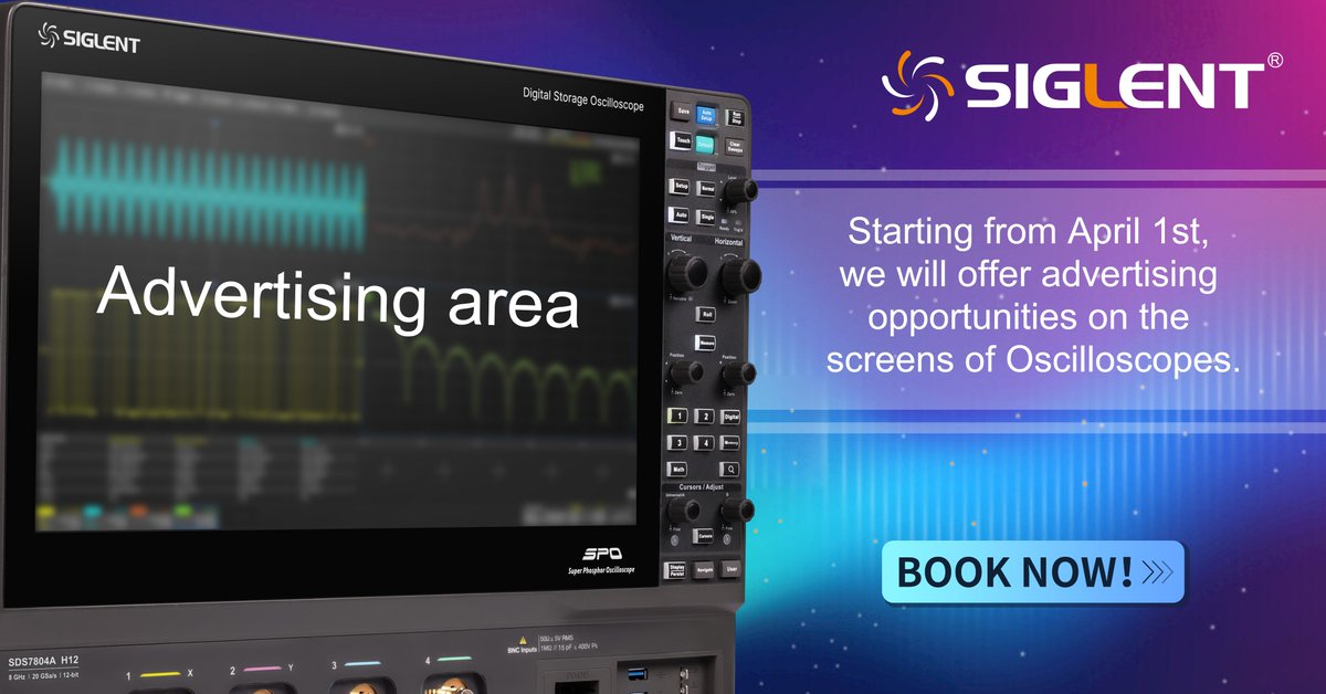 We have exciting news to share! Starting from 4/1, we will offer advertising opportunities on the screens of Oscilloscopes. Interested in advertising? Book the space at our Siglent offices. For these who prefer an ad-free experience, we offer the option license 'Ad-Free-Usage'.