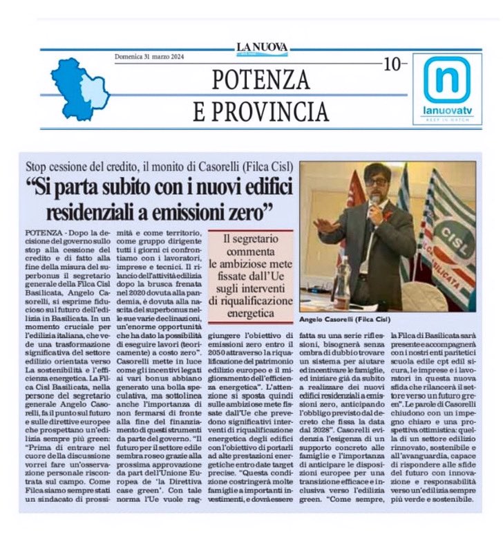 angelocasorelli (@angelocasorelli) on Twitter photo Stop cessione del credito, il monito di <a href="/AngeloCasorelli/">angelocasorelli</a> segretario generale <a href="/FilcaCislBas/">Filca Basilicata</a> "Si parta subito con i nuovi edifici residenziali a emissioni zero" Stop cessione del credito, il monito di <a href="/AngeloCasorelli/">angelocasorelli</a> segretario generale <a href="/FilcaCislBas/">Filca Basilicata</a> "Si parta subito con i nuovi edifici residenziali a emissioni zero"