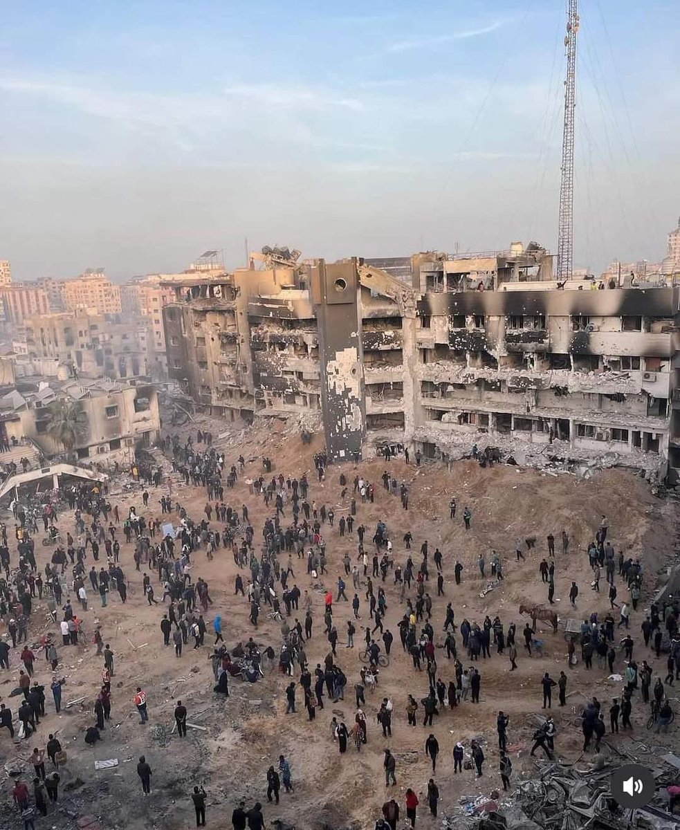 Al Shifa, Gaza's biggest hospital, a place of hope and healing. Turned to a burned out husk by Israel's marauding army. There must be accountability for this crime. A shame on every politician who has failed to oppose this.