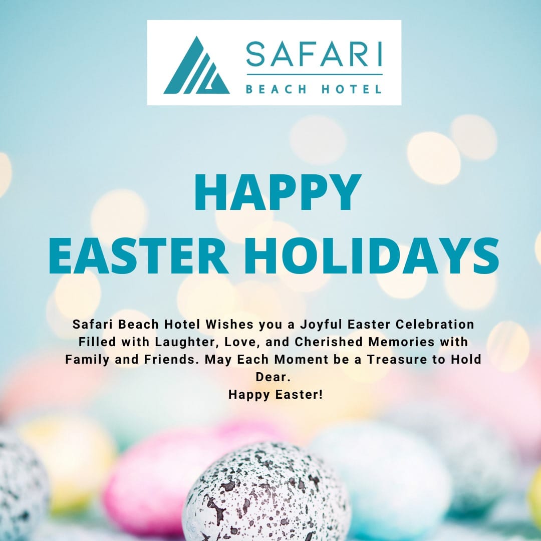 Happy Easter from all of us at Safari Beach Hotel. #SafariBeachDiani #Easter #easter2024 #EasterWishes #ADelightfulPlaceToWander