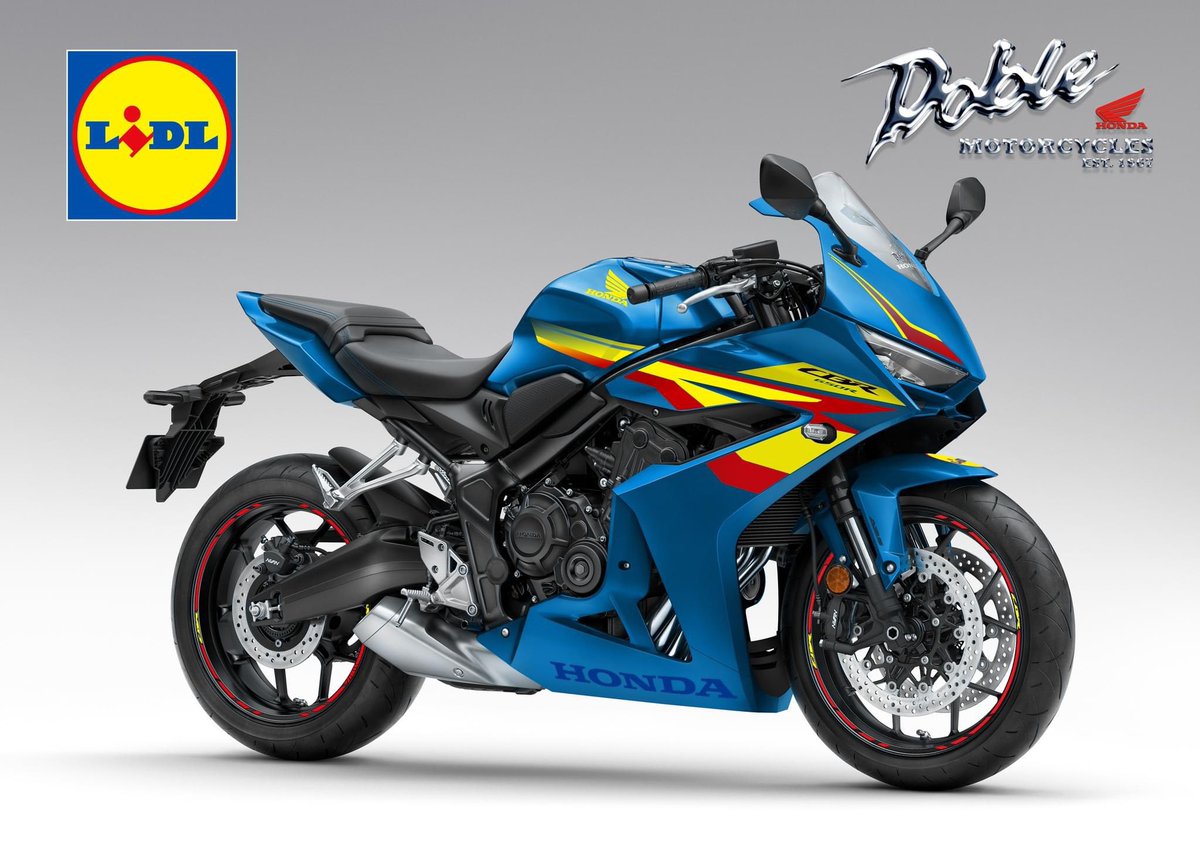 We are extremely proud to announce our collaboration with the supermarket, Lidl! Their quality products and Doble commitment to innovation make us a perfect match up. The new Honda CBR650R with the Lidl logo paint scheme is truly unique. See it in our isles, and theirs very soon