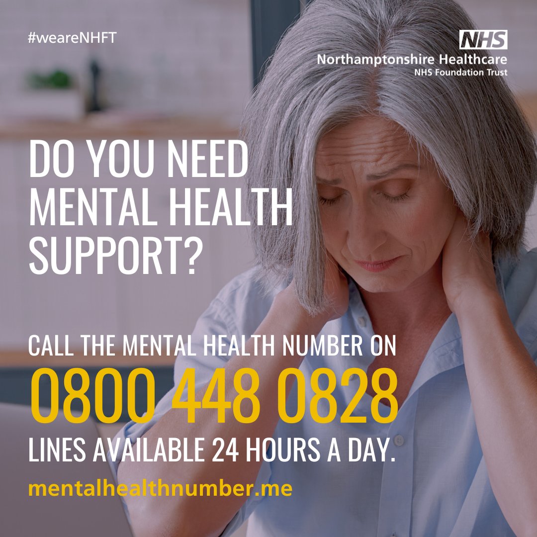 If you, or someone you know needs mental health support over the bank holiday weekend, we are here for you. Our 24 hour helpline is open 24 hours a day, every day of the year, just call 0800 448 0828. Visit nhft.nhs.uk/help for other mental health support options.