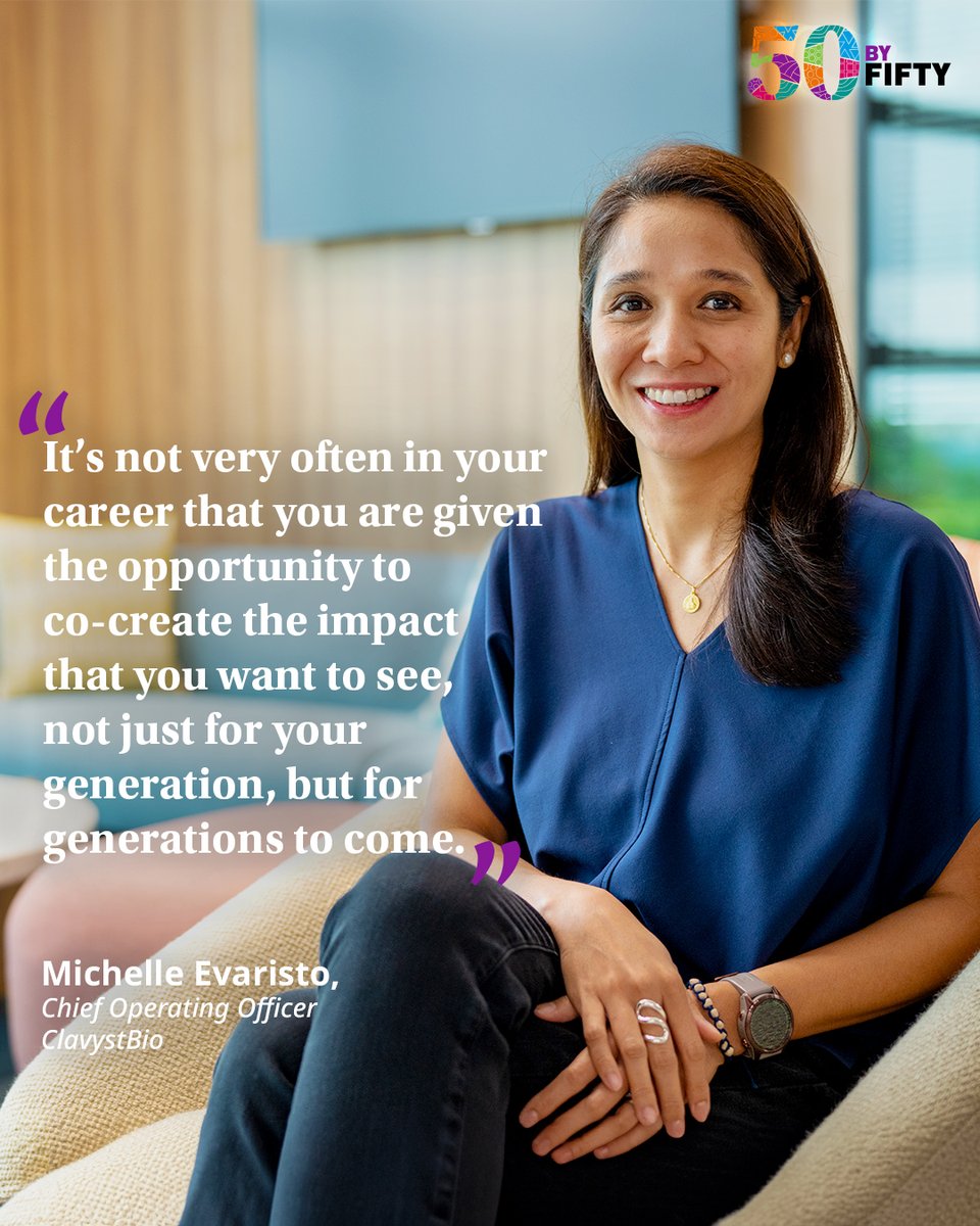 Fuelled by a deep sense of purpose, ClavystBio COO Michelle Evaristo has championed Temasek’s commitment to nurture promising biotech ideas. Go behind the scenes of its vision to transform healthcare’s future. tmsk.sg/xa9 #50byFifty #Temasekturns50 #T50 #Temasek