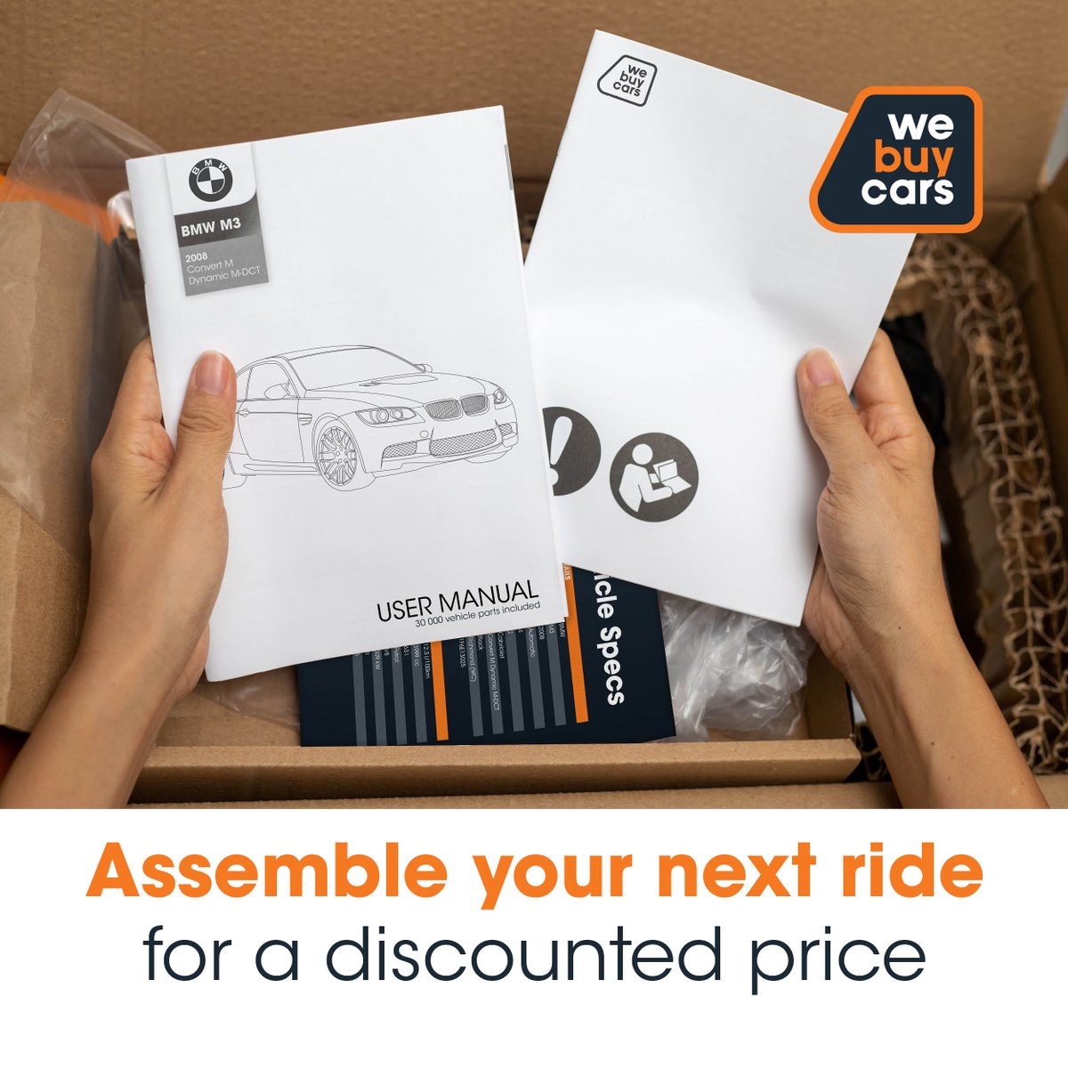 Your dream ride just became a reality! Assemble your next ride for a discounted price! #WeBuyCars 🤩