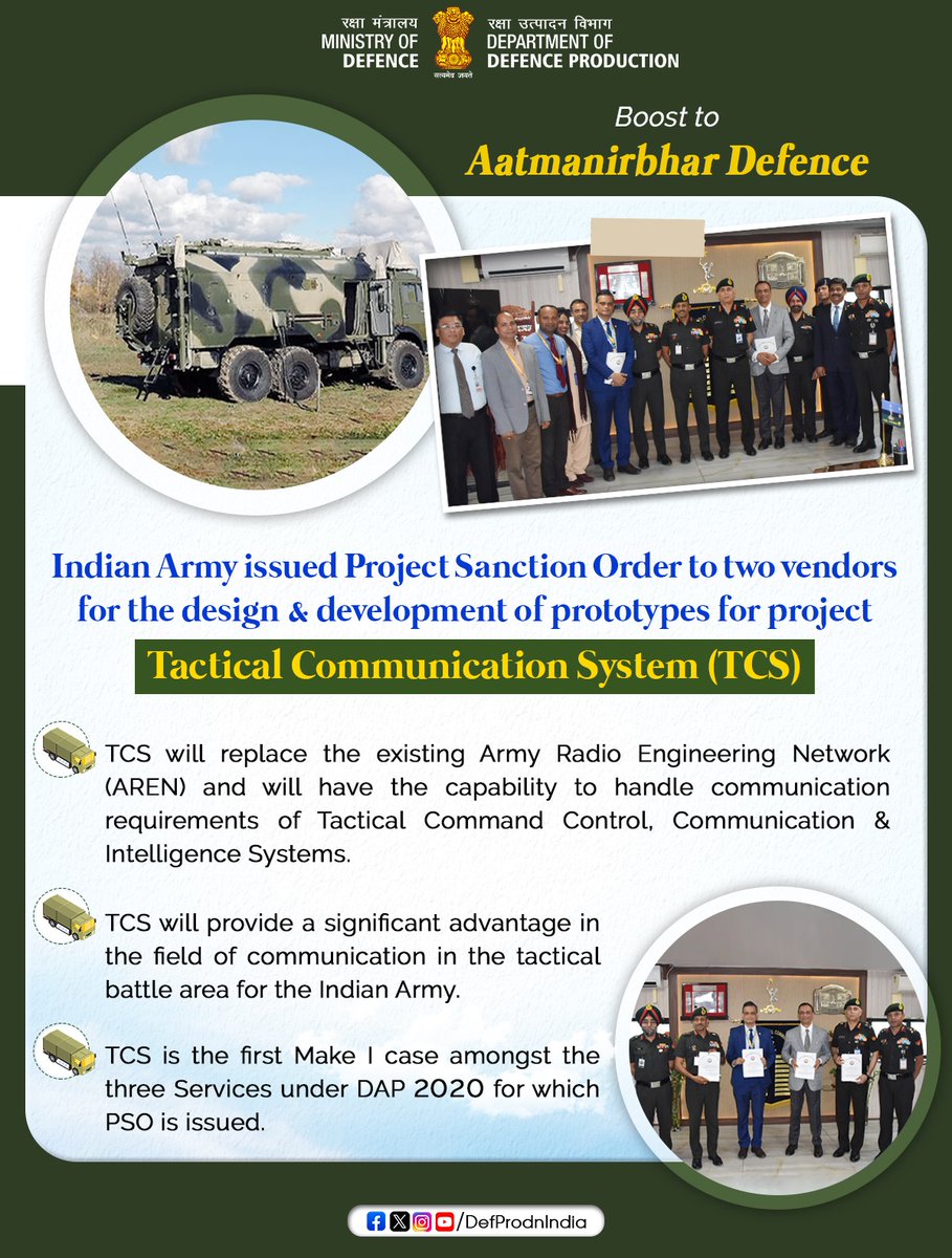 Army Issues Project Sanction Order for New Tactical Communication System Army Issues Project Sanction Order for New Tactical Communication System