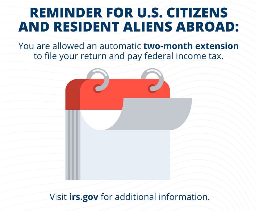 Reminder for U.S. citizens and resident aliens in Iraq: You are allowed an automatic two-month extension to file your return and pay federal income tax. Visit the #IRS website for specific eligibility requirements and how to get the extension: tinyurl.com/3n4ex44p