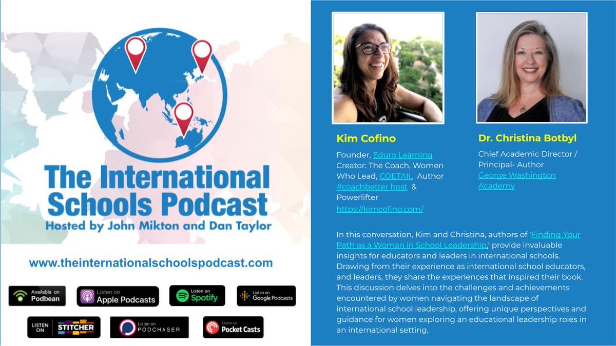Important stories shared @mscofino @cbotbyl Finding Your Path as a Woman in School Leadership rebrand.ly/en8p76z highlighting the essential role we all play in transforming gender biases and stereotypes: theinternationalschoolspodcast.com @appdkt #internationalschoolspodcast