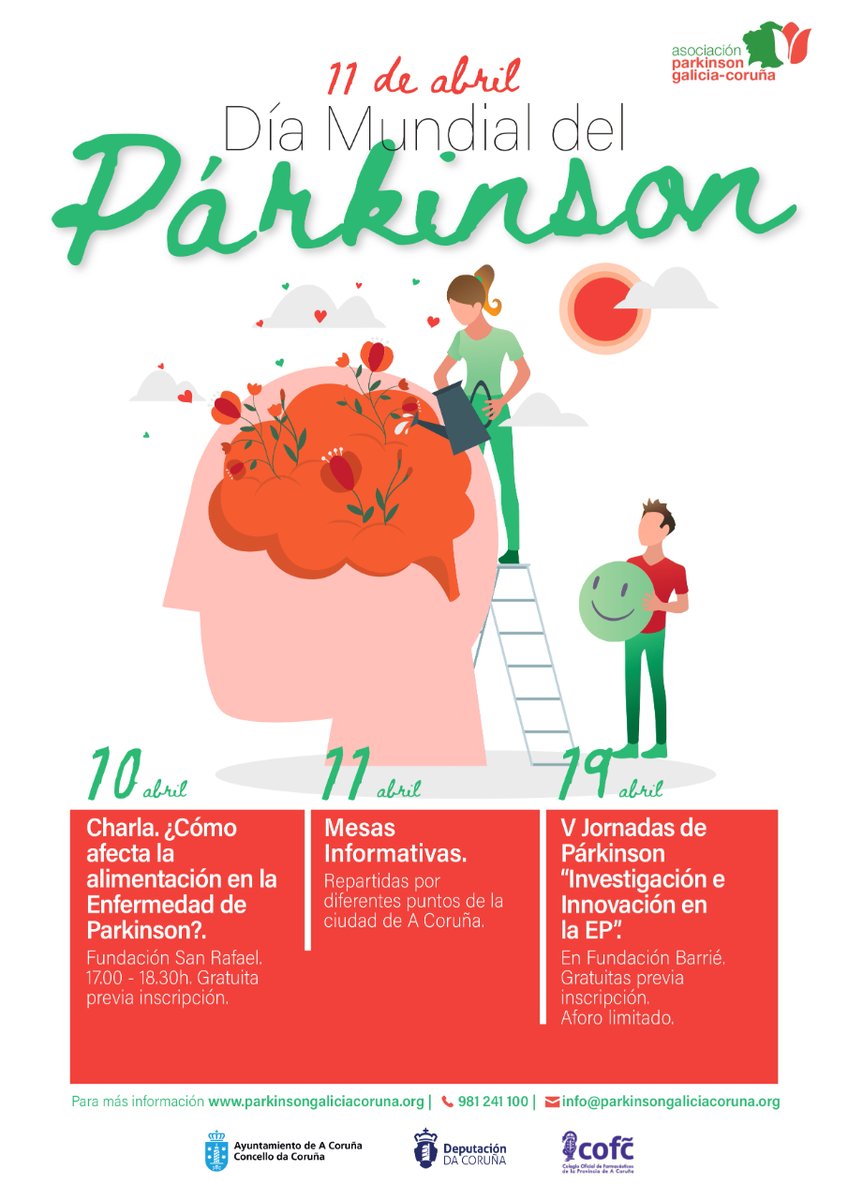 🌷 ¡Para celebrar el Día Mundial del Párkinson hemos preparado varios eventos en A Coruña! ¿Podemos contar contigo? ❤