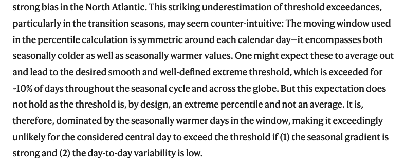 @luki_brunner @NatureComms Thanks, this was helpful. 

(Although I still didn't fully understand the root cause of the running bias, in particular why the seasonal cycle causes it. I have thought exactly as you write in the paper, that the warmer and colder values in the window cancel each other out.)