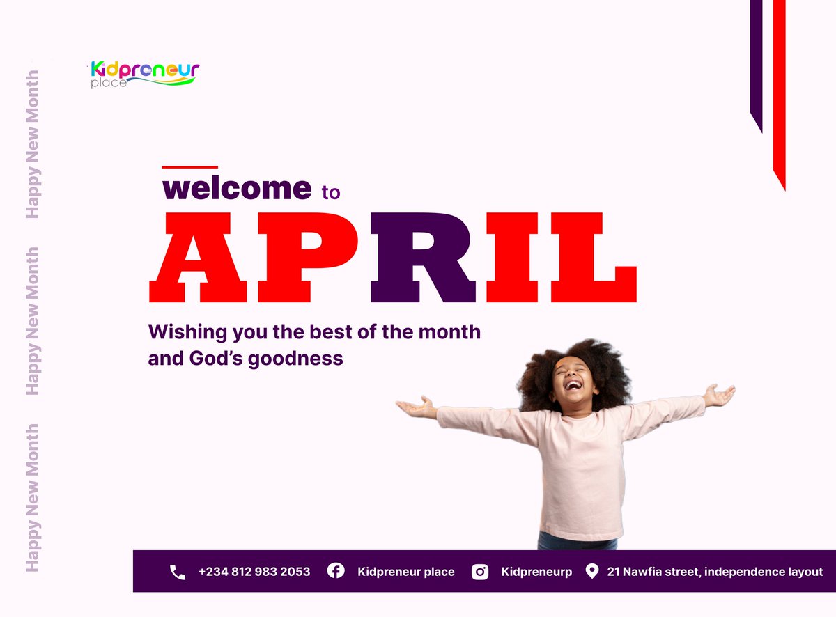 KidpreneurP's tweet photo. A new month, a new quarter dawns. Embracing fresh beginnings with faith and gratitude. Here's to what April and Q2 hold! #NewMonth #NewQuarter #BlessedEaster https://t.co/fqoHRE8IXU