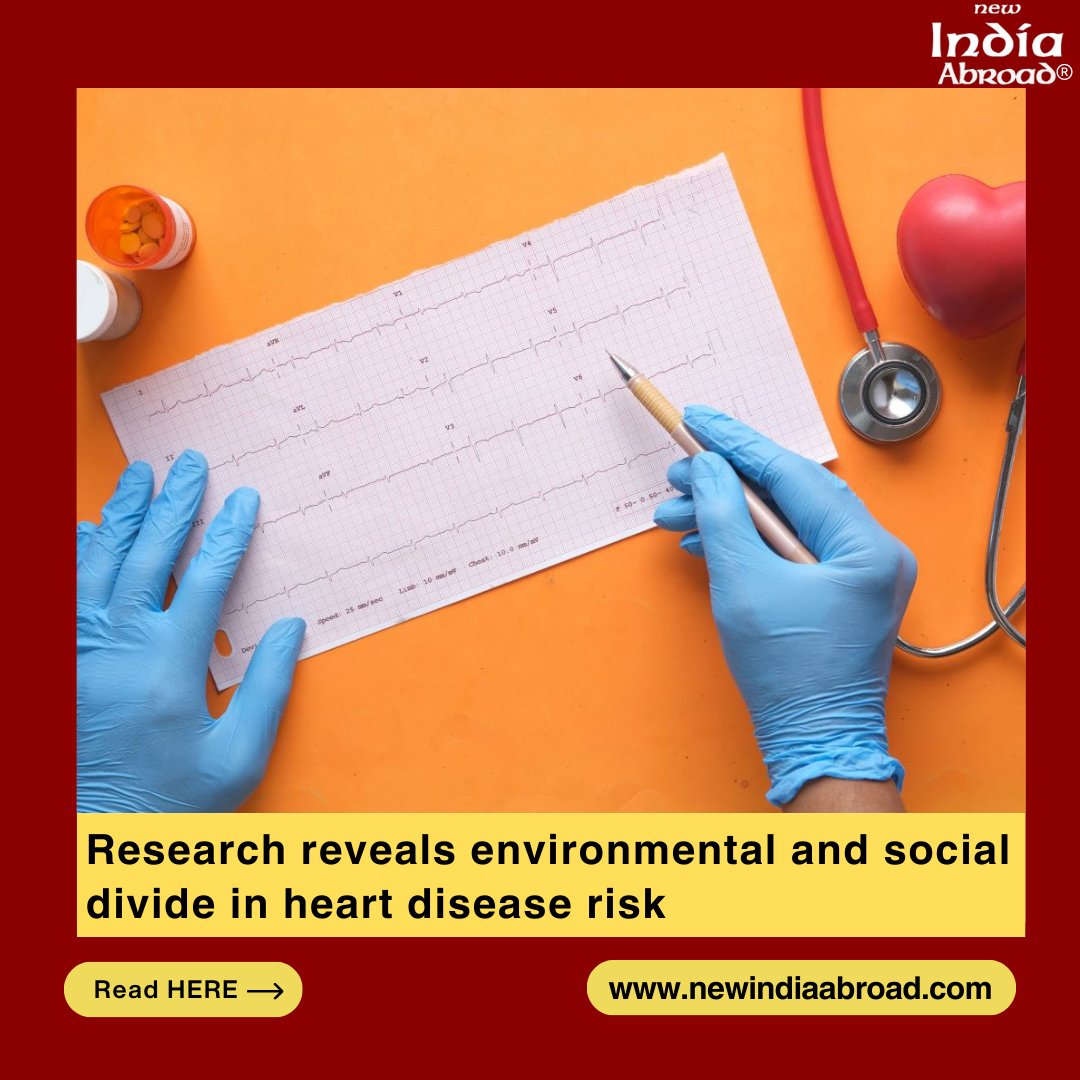 A new study by Indian American researcher, Sarju Ganatra, sheds light on the impact of social and environmental factors on heart disease and stroke risks. Click to explore more about the study newindiaabroad.com/news/research-… @SarjuGanatraMD @LaheyResearch @HeartNews #cardiology…