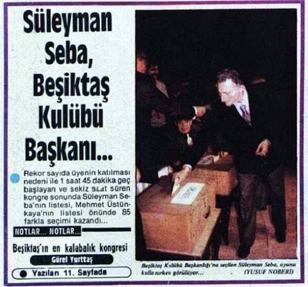 📅 Tarihte Bugün: 1 Nisan 1984. Süleyman Seba, Beşiktaş başkanlığına seçildi. Beşiktaş'ın tarihi değişti. 🏆🏆🏆🏆🏆🏆 TSYD Kupası 🏆🏆🏆🏆🏆 Süper Lig 🏆🏆🏆🏆 Türkiye Kupası 🏆🏆🏆🏆 Cumhurbaşkanlığı Kupası 🏆🏆 Başbakanlık Kupası