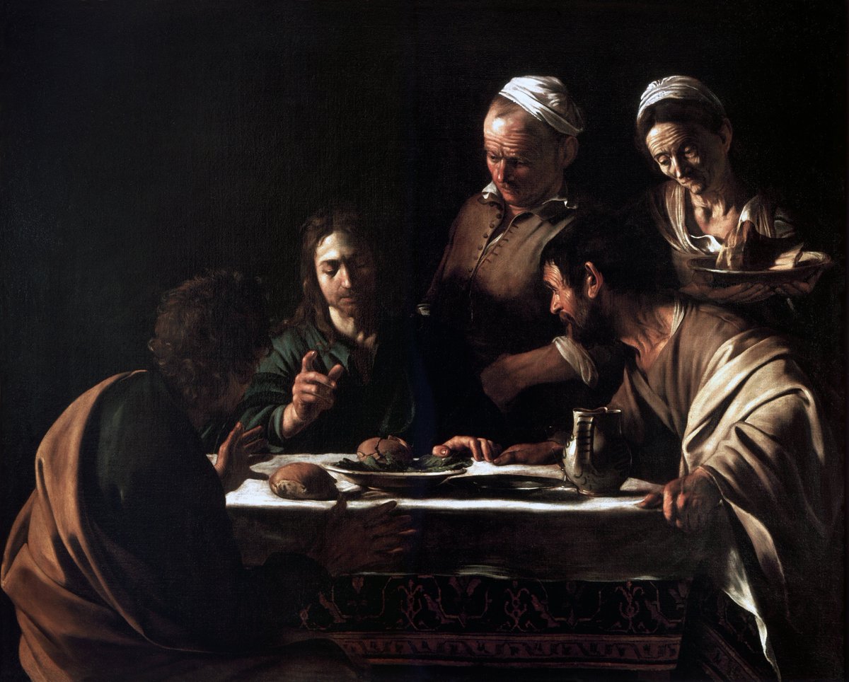 LE SOUPER A EMMAÜS
Le Caravage, 1606 - Académie des beaux-arts de Brera, Italie
musee-virtuel-vin.fr/souper-emmaus