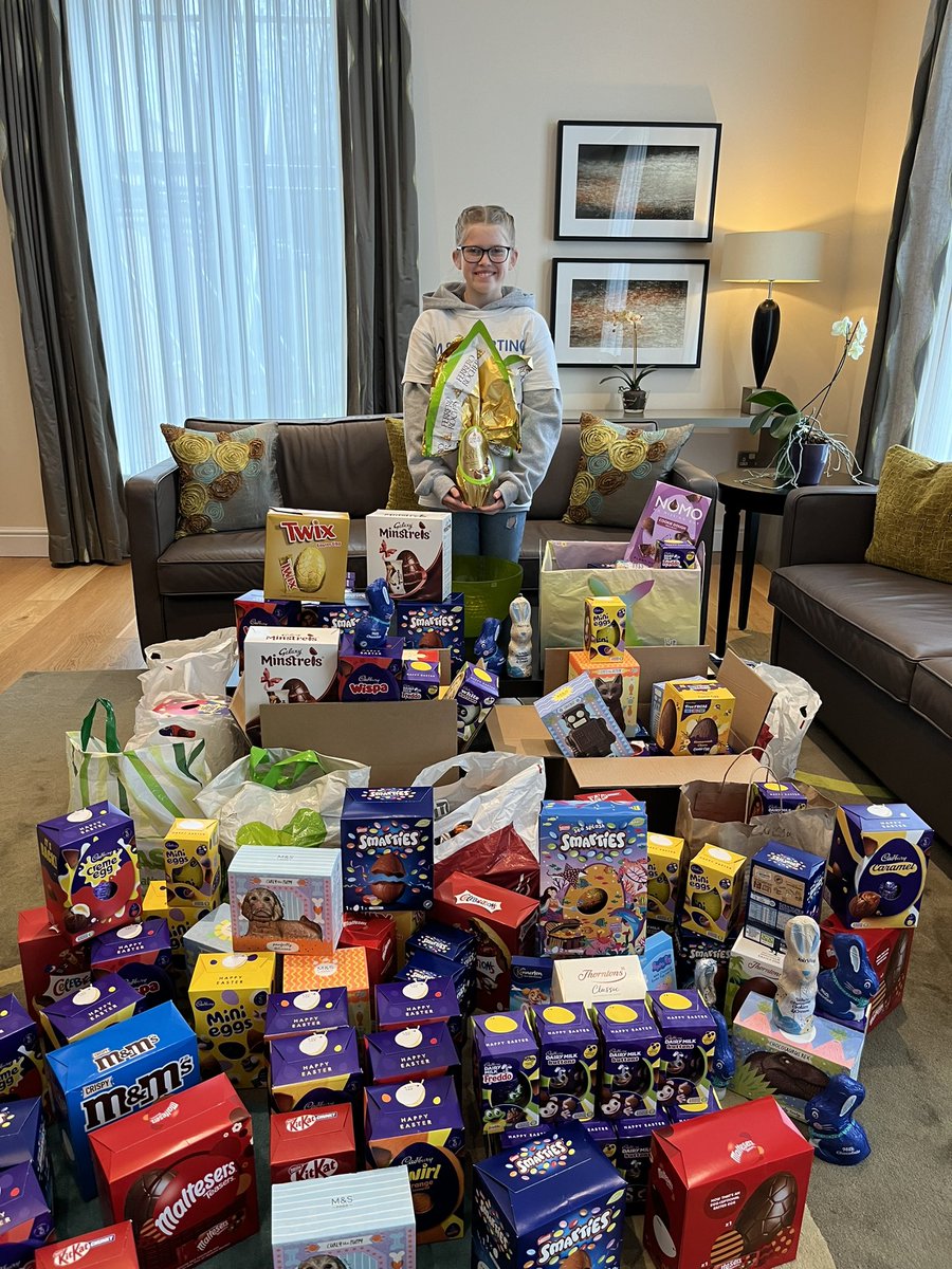“I want to bring joy to staff at the QE after they saved my Granny’s life.” 10 y/o Clarissa Greenfield from Ashby donated 400 Easter eggs to staff at the QE @uhbtrust as a way of saying thank you after her grandmother suffered 2 aneurysms in 2016. This is her 4th year donating.💗