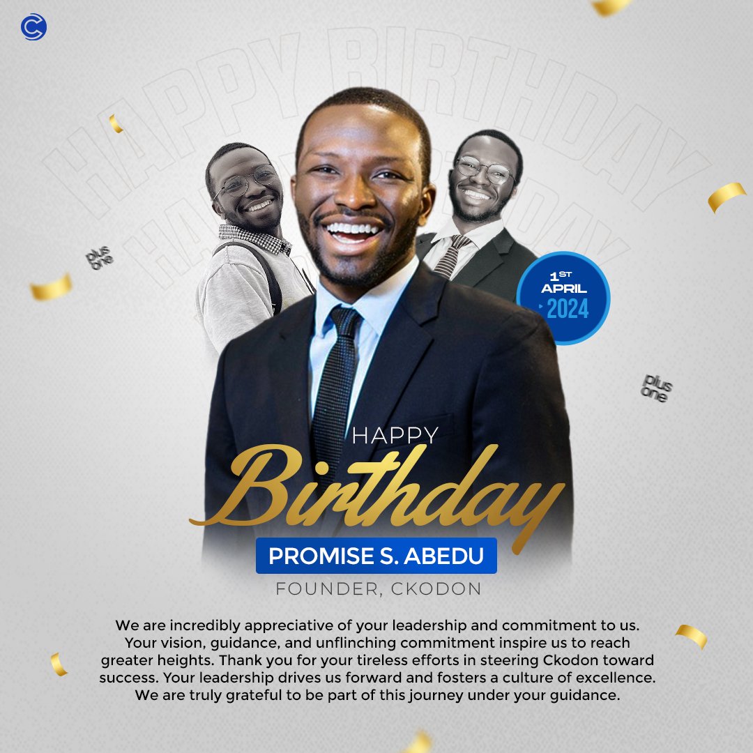 Happy birthday to our CEO and founder, Selorm! 🎉
Wishing you abundant blessings and God's continued grace for all your sacrifices. 🎂🙏