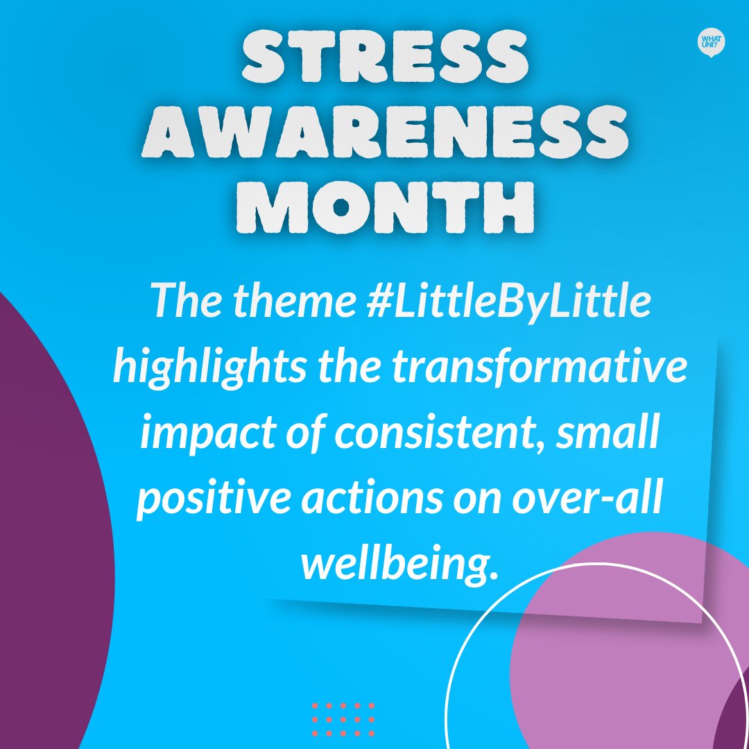 🙌 Embracing the mantra #LittleByLittle this Stress Awareness Month! Remember, tiny, positive actions can guide us towards better mental health. Small steps, massive rewards! 💪🏽💕 #StressAwarenessMonth #SmallStepsBigImpact #KeepGoing #whatuni #stressawareness🍃