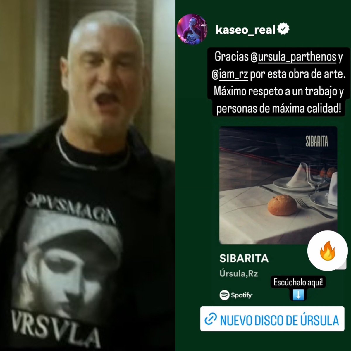 Kase.o en su último videoclip hablando de antifascismo con la camiseta de una “cantante” que ensalza a Jose Antonio Primo de Rivera en un tema de su último disco, también le hizo promo a través de su instagram hace unos días.🤦🏼‍♂️
