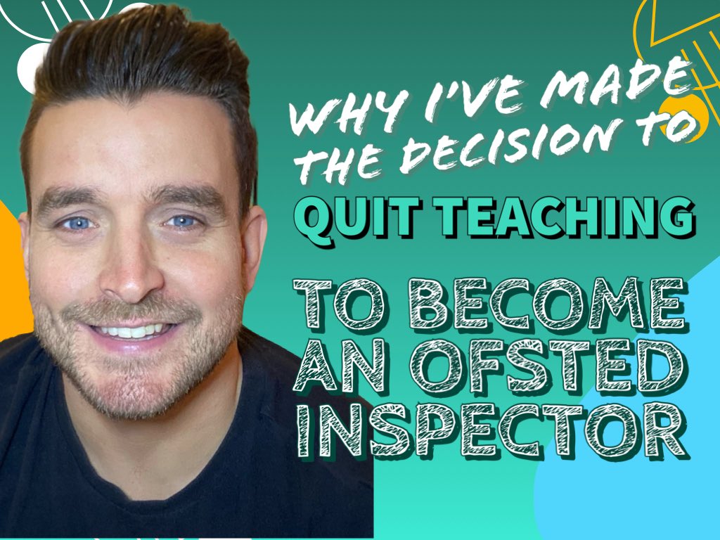 BIG ANNOUNCEMENT. After a lot of thinking and discussion I have decided to quit teaching to become an inspector. I have shared all the reasons why I think this is the right decision and how I want to change Ofsted from the inside here - rb.gy/6vbebf